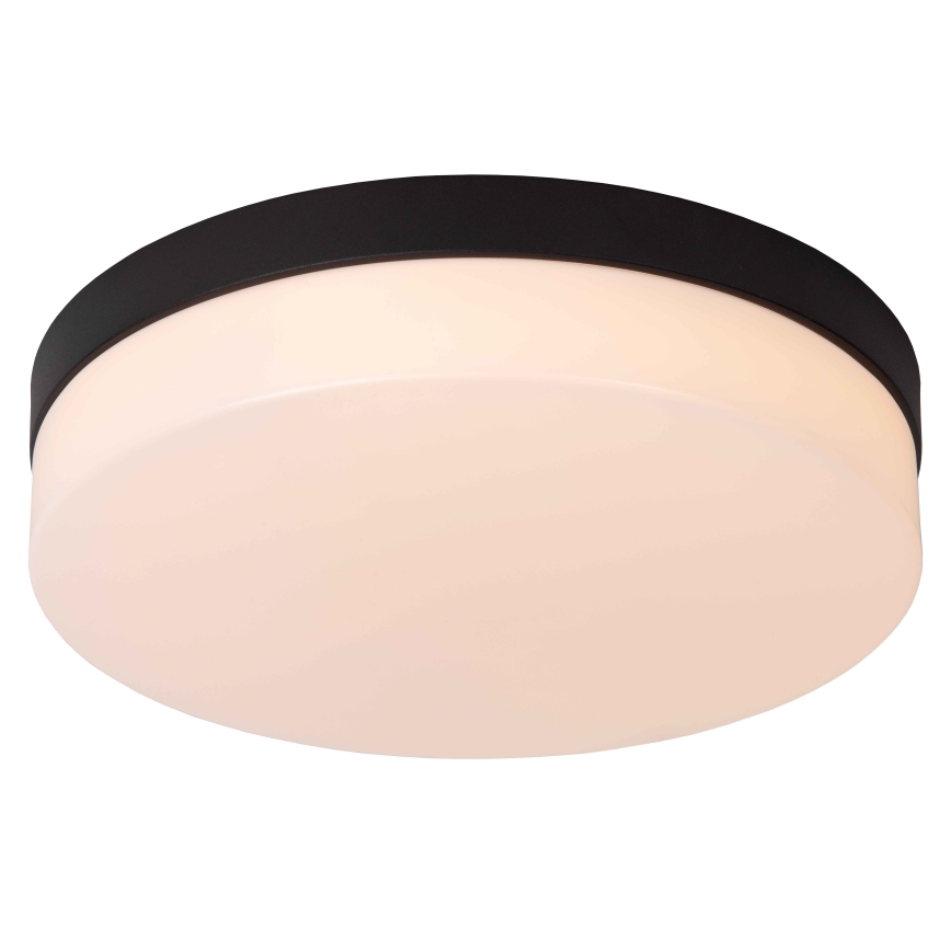 Lucide 79111/30/30 - LED Bathroom ceiling light with sensor BISKIT LED/18W/230V d. 28cm IP44 black