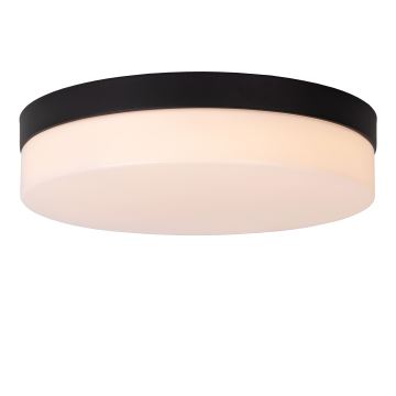 Lucide 79111/30/30 - LED Bathroom ceiling light with sensor BISKIT LED/18W/230V d. 28cm IP44 black