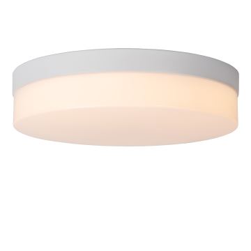 Lucide 79111/30/31 - LED Bathroom ceiling light with sensor BISKIT LED/18W/230V d. 28 cm IP44 white