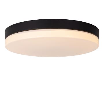 Lucide 79111/36/30 - LED Bathroom ceiling light with sensor BISKIT LED/24W/230V d. 34,5 cm IP44 black