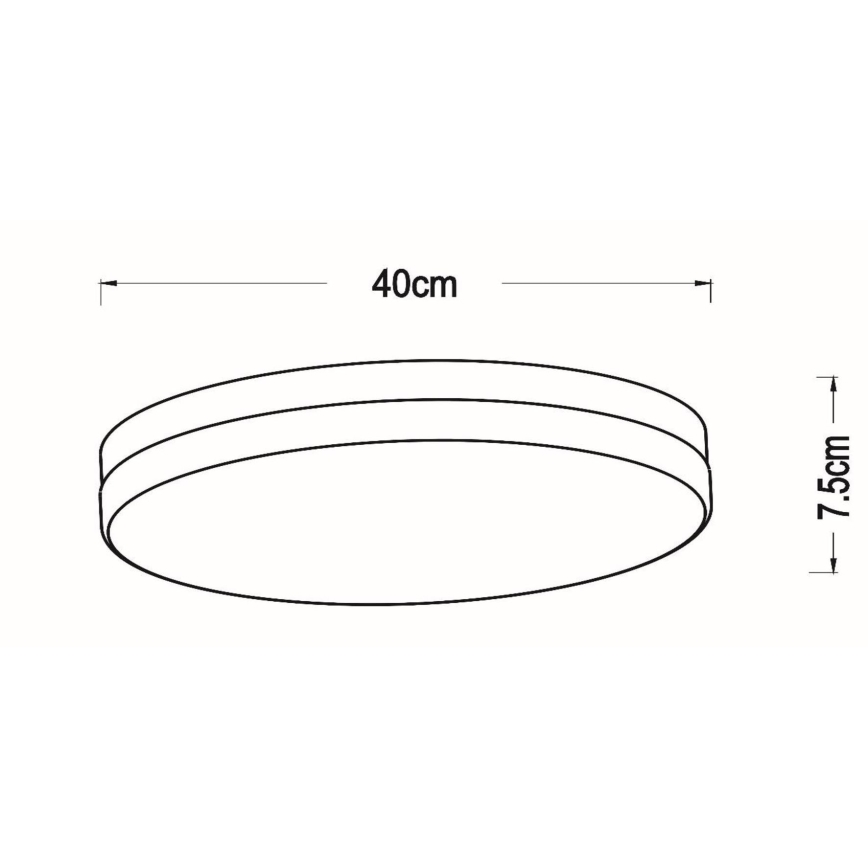 Lucide 79111/40/31 - LED Bathroom ceiling light with sensor BISKIT LED/36W/230V d. 40 cm IP44 white