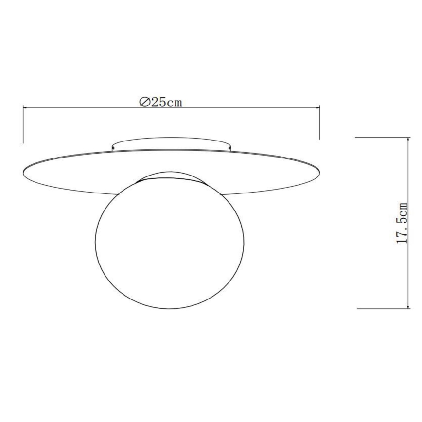 Lucide 79187/01/02 - Ceiling light TRICIA 1xE27/15W/230V d. 25 cm gold