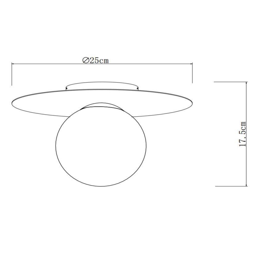 Lucide 79187/01/31 - Ceiling light TRICIA 1xE27/15W/230V d. 25 cm white