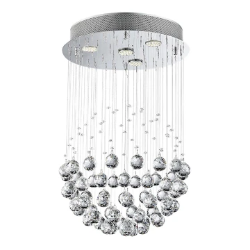 LUXERA 62413 - Surface-mounted crystal chandelier XAVER 4xGU10/50W/230V