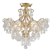 LUXERA 62439 - Crystal surface-mounted chandelier GRANADA 6xE14/40W/230V
