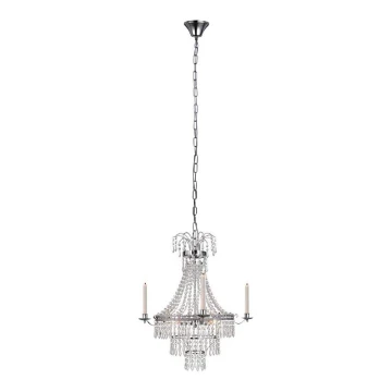 Markslöjd 105156 - Crystal chandelier on a chain MARIELUND 3xE14/40W/230V chrome