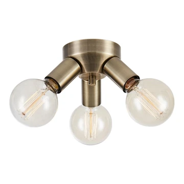 Markslöjd 108550 - Ceiling light MAZZO 3xE27/40W/230V brass