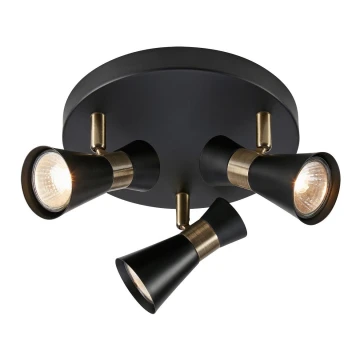 Markslöjd 108626 - Spotlight FOLIE 3xGU10/7W/230V black/brass