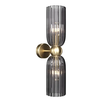 Maytoni MOD302WL-02GR - Wall light ANTIC 2xE14/40W/230V gold/grey