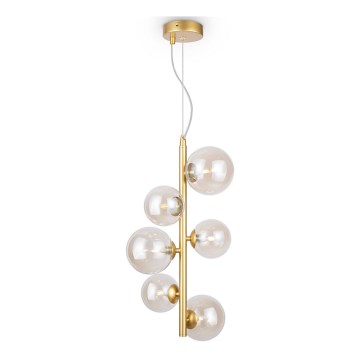 Maytoni MOD545PL-06G - Chandelier on a string DALLAS 6xG9/28W/230V brass