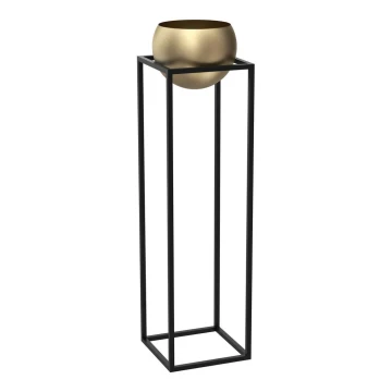 Metal flowerpot 111,3x29 cm black/gold