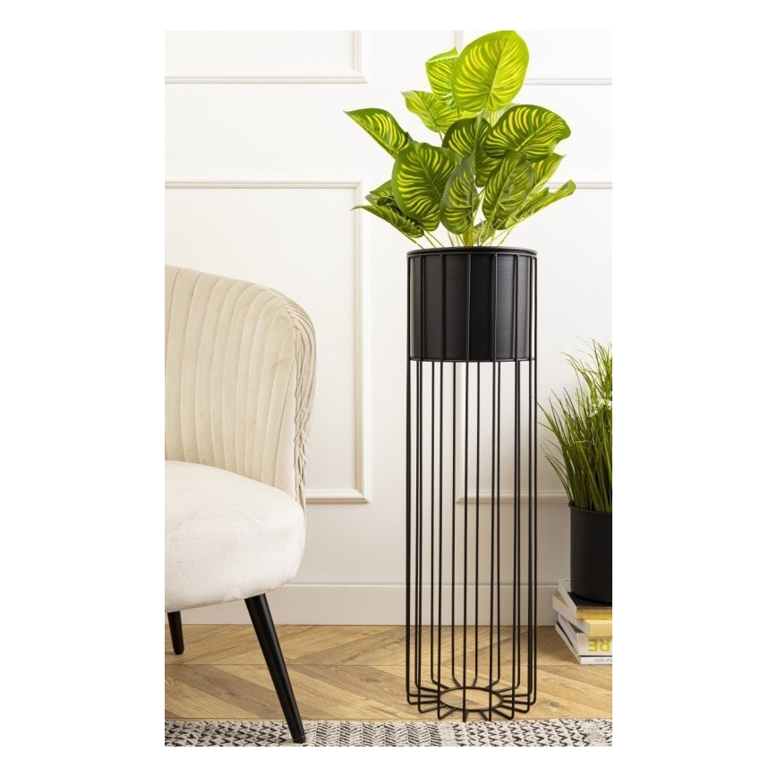 Metal flowerpot LOFT 70x20 cm black