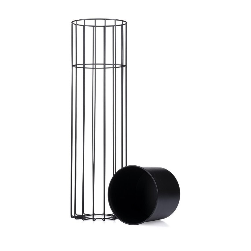 Metal flowerpot LOFT 70x20 cm black