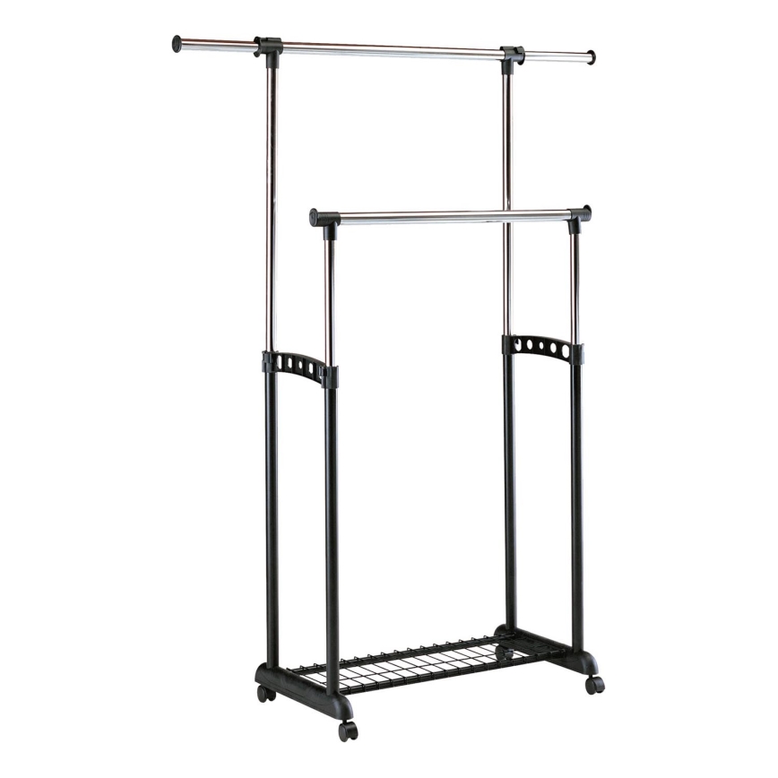 Mobile metal hanger 170x142 cm black/chrome