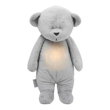 Moonie - Snuggle buddy with a melody and light bear silver