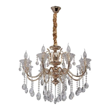 MW-LIGHT - Chandelier on a chain CRYSTAL 8xE14/40W/230V