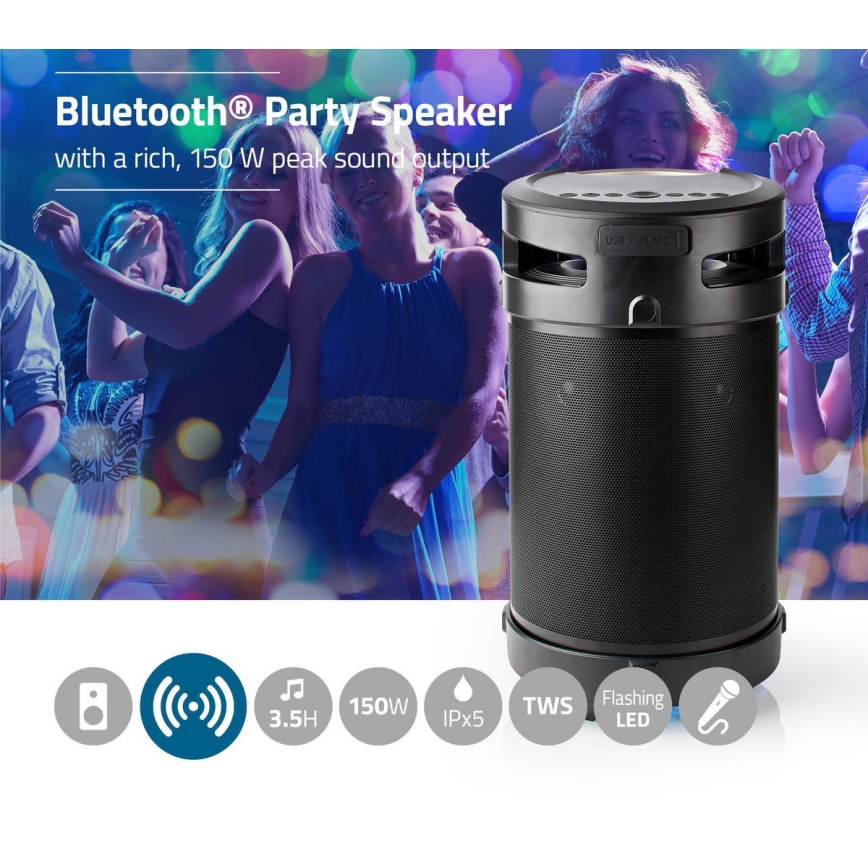 LED Rechargeable speaker 210W/4400 mAh IPX5