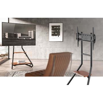 Floor stand for TV 37-75" black/brown