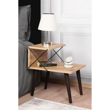 Nightstand CROSS 55x50 cm brown