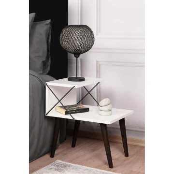 Nightstand CROSS 55x50 cm white