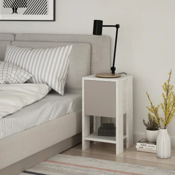 Nightstand EMA 55x30 cm white/beige