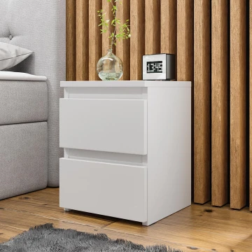 Nightstand MALWA 40x30 cm shiny white