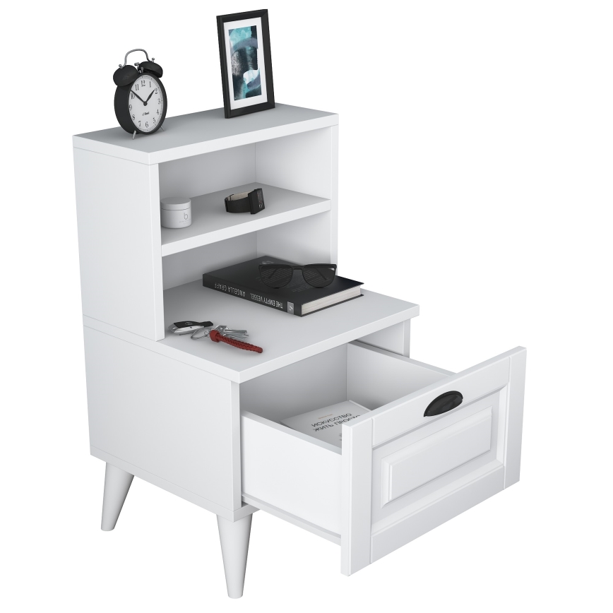 Nightstand RANI 45x74,4 cm white