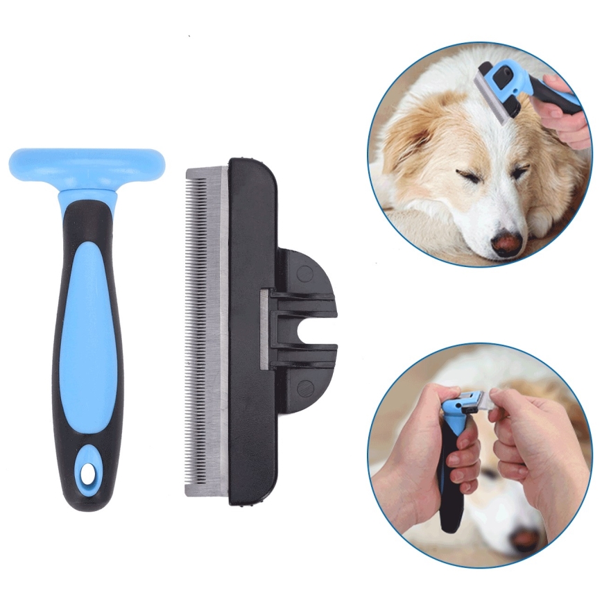 Nobleza - Brush for dogs and cats blue 10,5 cm