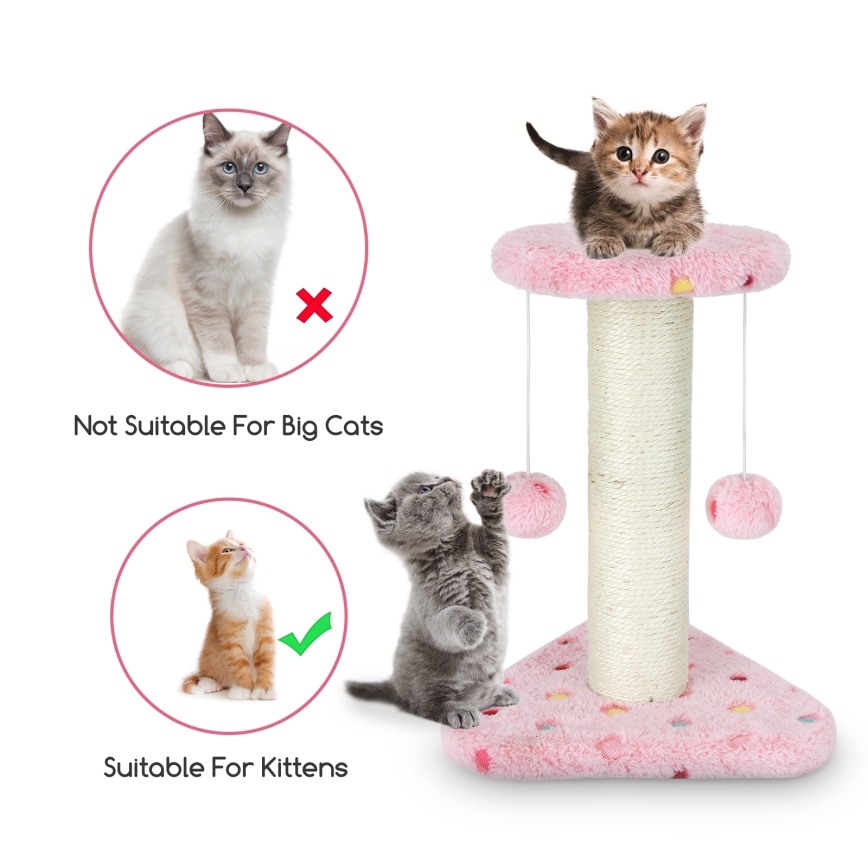 Nobleza - Cat scratcher 28x20x22cm pink