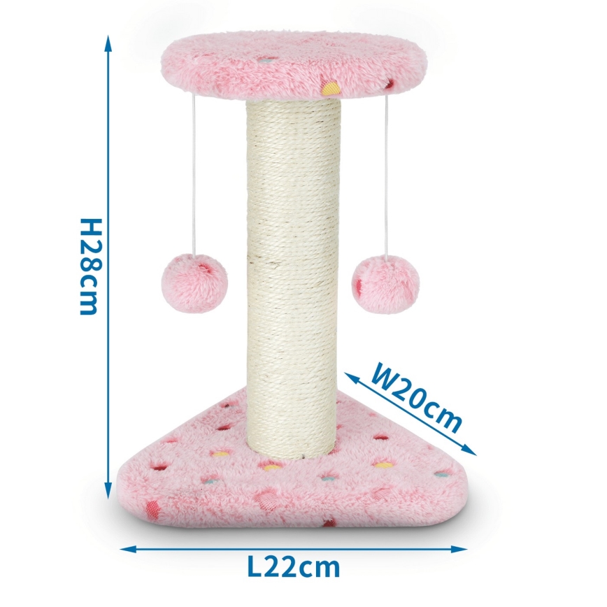 Nobleza - Cat scratcher 28x20x22cm pink