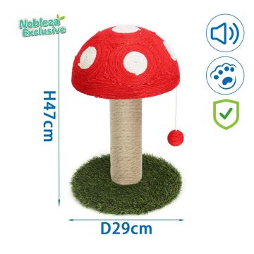 Nobleza - Cat scratcher 47x29cm mushroom