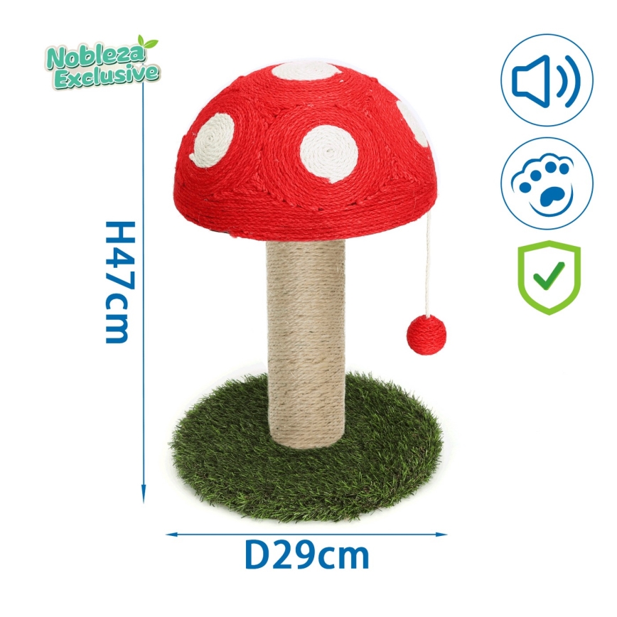 Nobleza - Cat scratcher 47x29cm mushroom