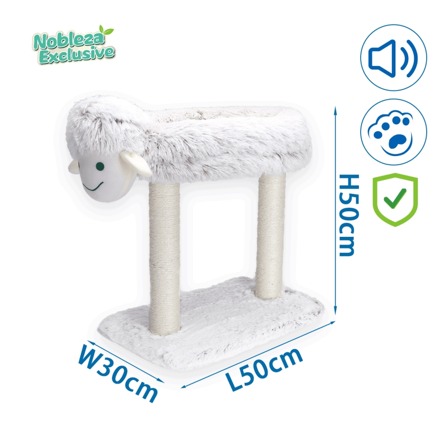 Nobleza - Cat scratcher 50x50x30cm sheep