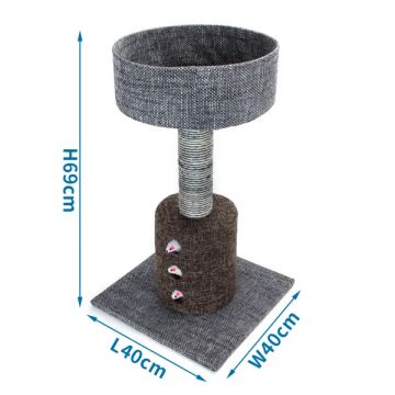 Nobleza - Cat scratcher 69x40x40 cm grey