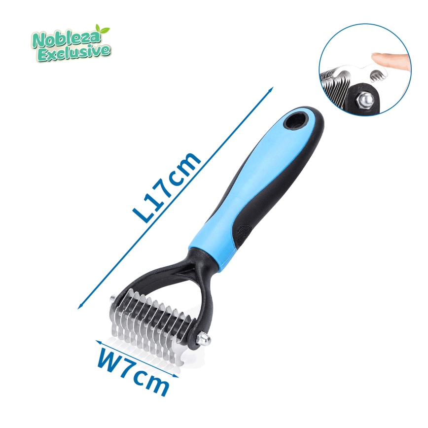 Nobleza - Trimming comb for dogs and cats blue 7 cm