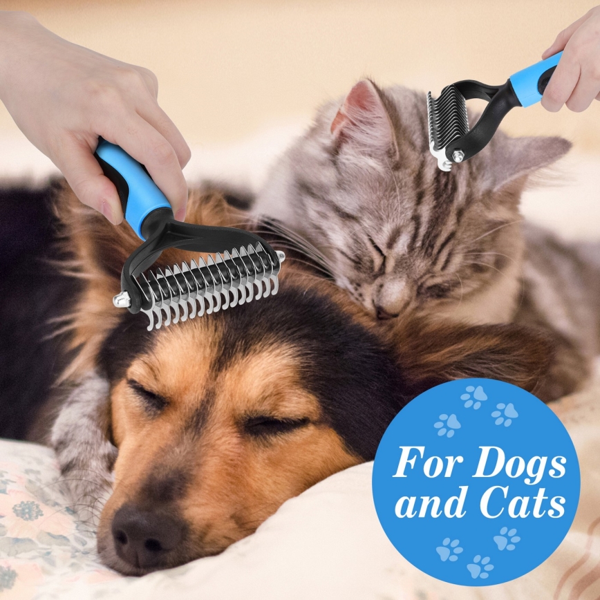 Nobleza - Trimming comb for dogs and cats blue 7 cm