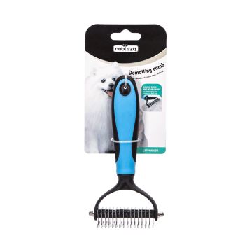 Nobleza - Trimming comb for dogs and cats blue 9 cm