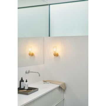 Nordlux - Bathroom wall light TUTAN 1xE14/25W/230V IP44 brass