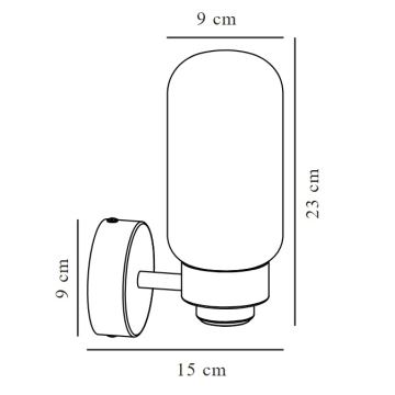 Nordlux - Bathroom wall light TUTAN 1xE14/25W/230V IP44 brass