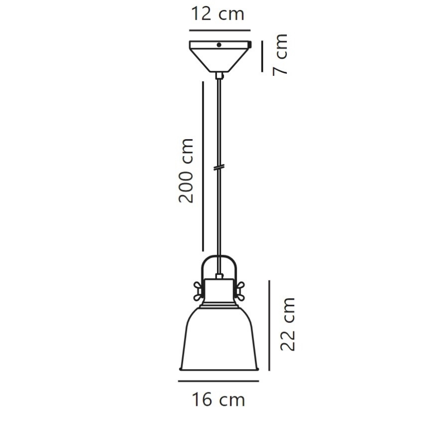 Nordlux - Chandelier on a string ADRIAN 1xE27/25W/230V d. 16 cm anthracite