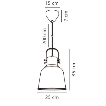 Nordlux - Chandelier on a string ADRIAN 1xE27/40W/230V d. 25 cm anthracite