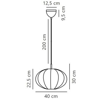 Nordlux - Chandelier on a string AERON 1xE27/40W/230V d. 40 cm