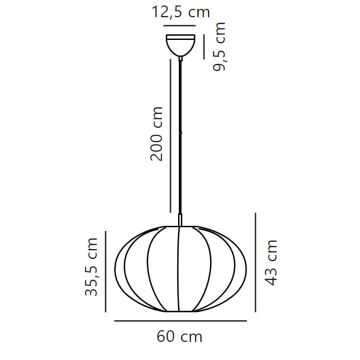 Nordlux - Chandelier on a string AERON 1xE27/40W/230V d. 60 cm