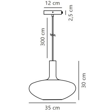 Nordlux - Chandelier on a string ALTON 1xE27/60W/230V black