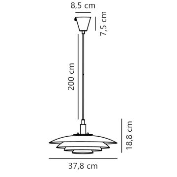 Nordlux - Chandelier on a string BRETAGNE 1xG9/25W/230V anthracite