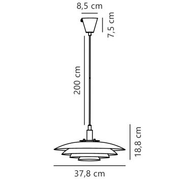 Nordlux - Chandelier on a string BRETAGNE 1xG9/25W/230V white