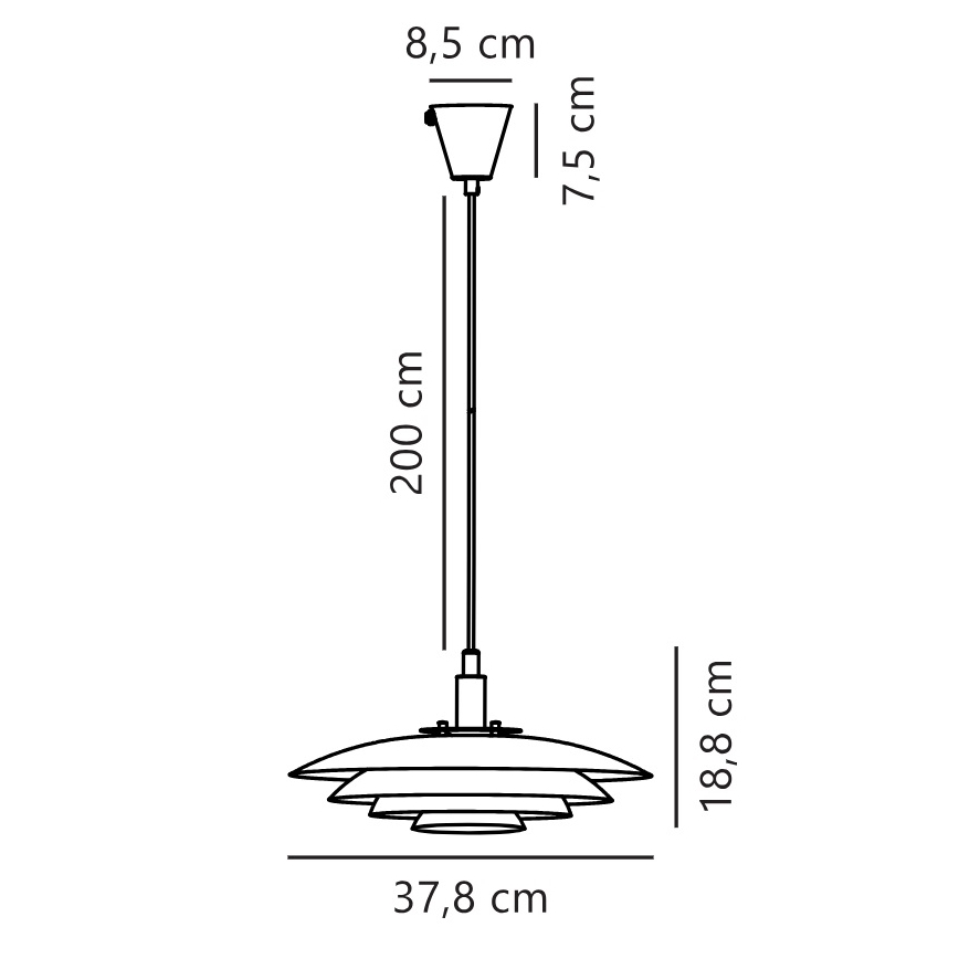 Nordlux - Chandelier on a string BRETAGNE 1xG9/25W/230V white