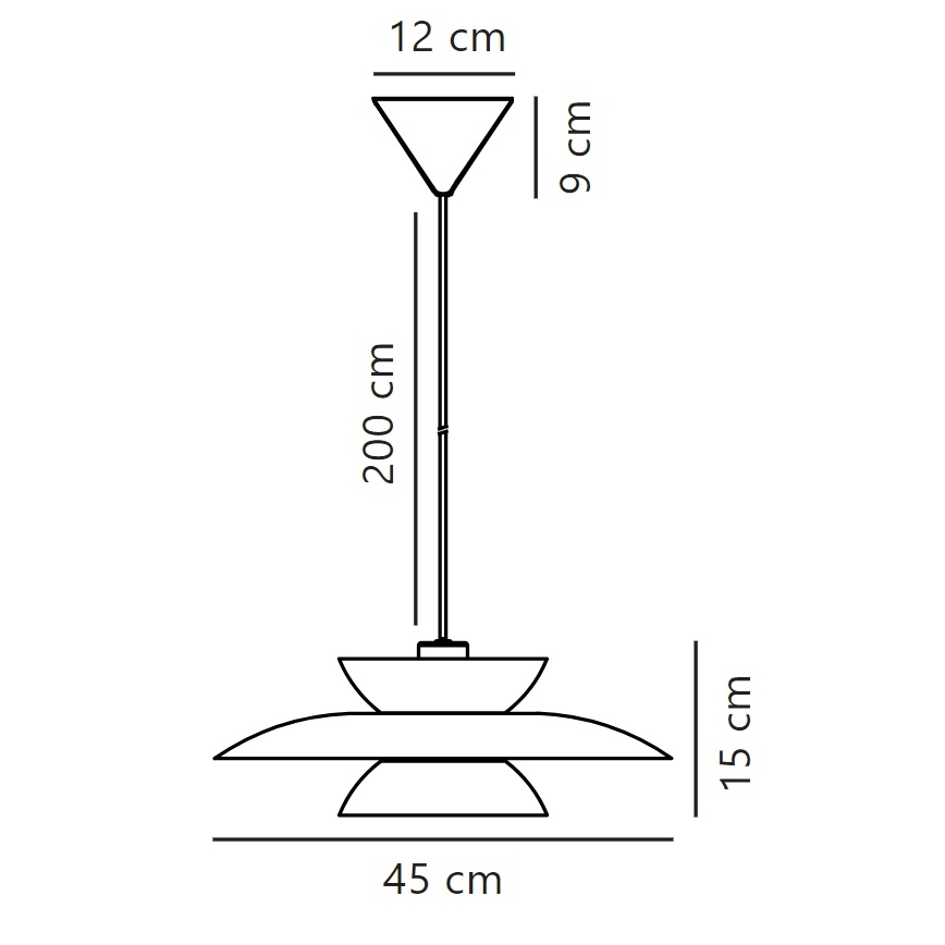 Nordlux - Chandelier on a string CARMEN 1xE27/40W/230V black