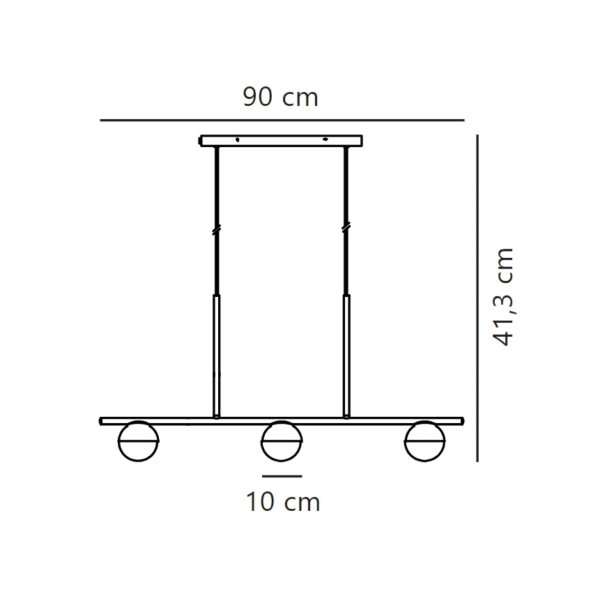 Nordlux - Chandelier on a string CONTINA 3xG9/5W/230V black