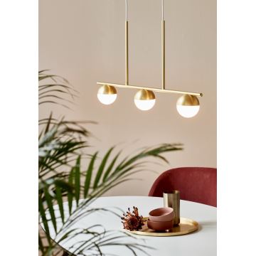 Nordlux - Chandelier on a string CONTINA 3xG9/5W/230V brass